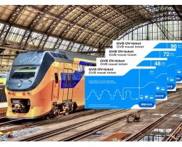 Downtown airport train round trip + Amsterdam Travelcard